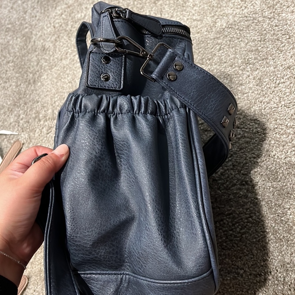 Denim Blue Stud Backpack leather - Picture 3 of 5